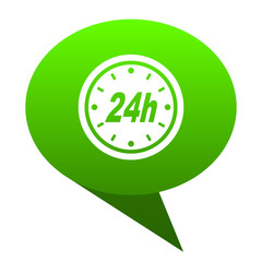 24h green bubble icon