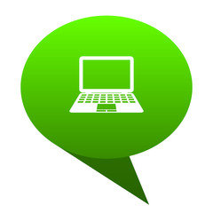 computer green bubble icon