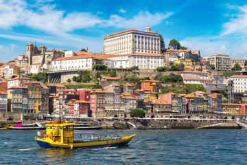 Tourist boat and Douro River in Porto