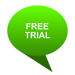 free trial green bubble icon