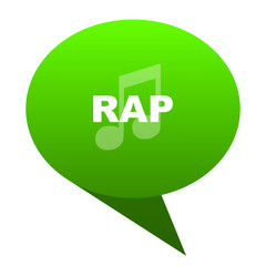 rap music green bubble icon