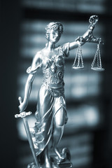 Fototapeta na wymiar Law office legal statue