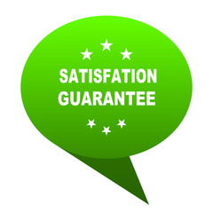 satisfaction guarantee green bubble icon