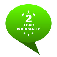 warranty guarantee 2 year green bubble icon