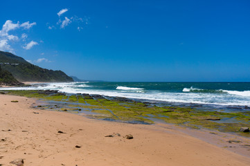 Beautiful ocean beach with sandy shore
