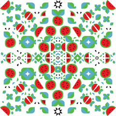 Watermelon vector pattern