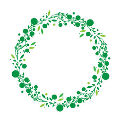 berries round vector frame