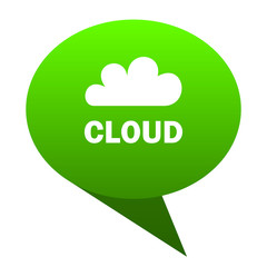 cloud green bubble icon