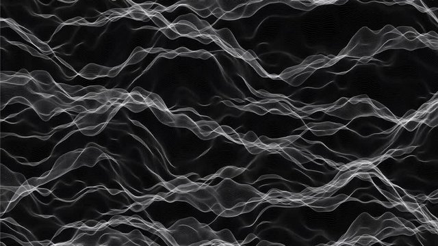Transparent Waves on black backround -   Abstract Animation