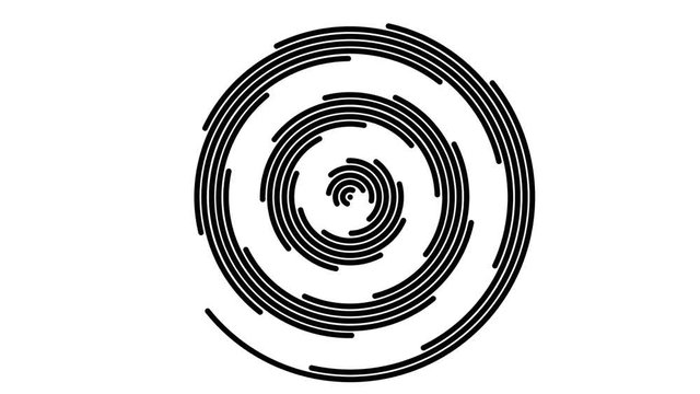 Rotating Concentric Arcs  -   Abstract   Animation