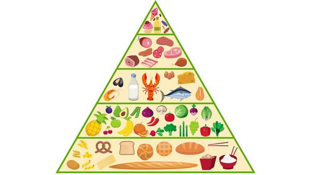 Food pyramid nutrition Animation