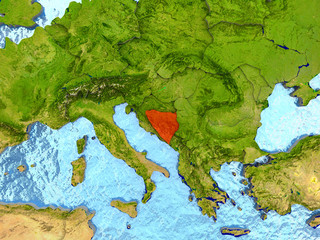 Bosnia in red