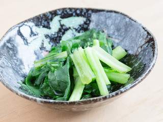 Japanese cuisine, boiled spinach