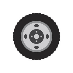 Wheel for transport on a white background. Flat vector illustration EPS 10