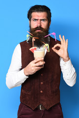 Fototapeta premium serious handsome bearded man
