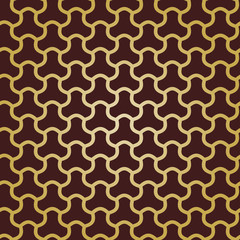 Seamless vector ornament. Modern background. Geometric pattern with repeating golden elements