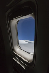 the view  when i am looking through window aircraft during flight to Mongolia .