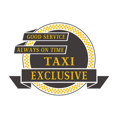 Taxi badge vector illustration.