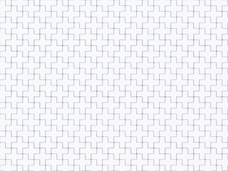 White abstract seamless background made of plus jigsaw puzzle pi