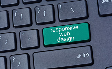 Responsive web design on computer keyboard