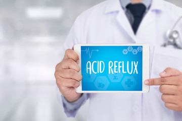 ACID REFLUX ,  Heartburn and Gastroesophageal Reflux Disease (GERD) reflux acids , symptomatic acid reflux , Acid Reflux - Printed Diagnosis  , 
