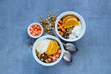 Breakfast yogurt bowls