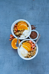 Breakfast yogurt bowls