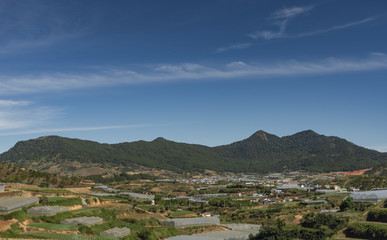 Fototapeta na wymiar View for Langbiang hill near Da Lat city