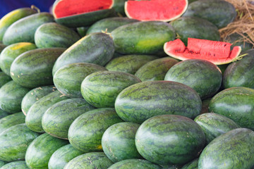 Tropical watermelon. Asian tropical fruits.