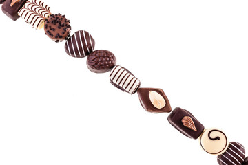 Row of chocolate