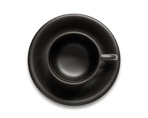 Empty black coffee cup isolated on white background. © Theeradech Sanin