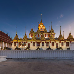 Fototapeta premium Lohaprasat in Wat Ratchanatdaram Worawihan, beautiful temple in Bangkok, Thailand