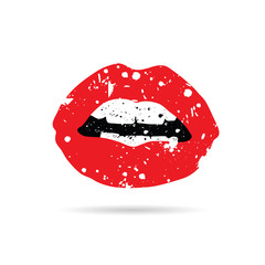 lips beauty red woman design illustration