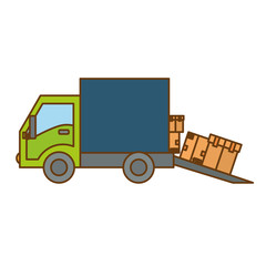 cargo or delivery truck icon image vector illustration design 