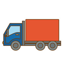 cargo or delivery truck icon image vector illustration design 