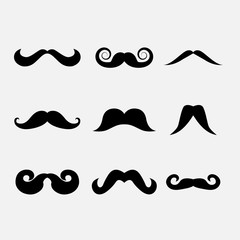 Mustache vector  on white background