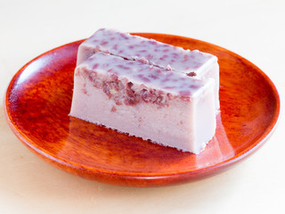 Japanese cuisine, sweet red beans and milk agar jelly
