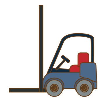 forklift cargo icon image vector illustration design 