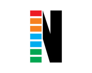 Fototapeta na wymiar N Letter Sound Logo