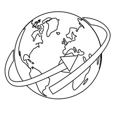 planet earth global icon image vector illustration design 