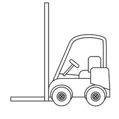 forklift cargo icon image vector illustration design 