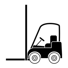 forklift truck vehicle over white background. vector illustration