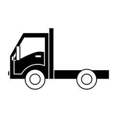 cargo truck icon over white background. vector illustration
