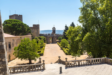 Fototapeta na wymiar Medieval Templar castle in Tomar