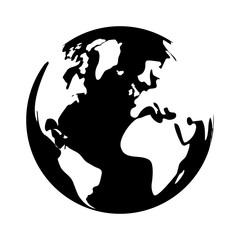 earth planet icon over white background. vector illustration