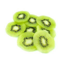 Fototapeta premium sliced Kiwi fruit isolated on white background cutout