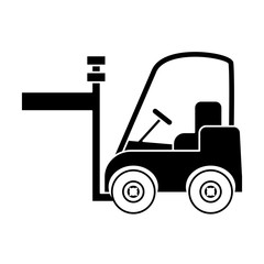 forklift truck vehicle over white background. vector illustration