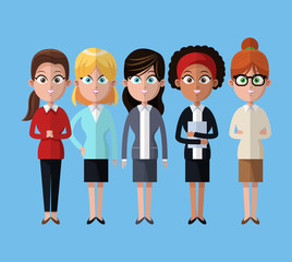 group women team work business vector illustration eps 10