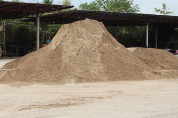 Fototapeta na wymiar Sand for cement in construction.
