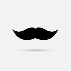 Mustache vector on white background